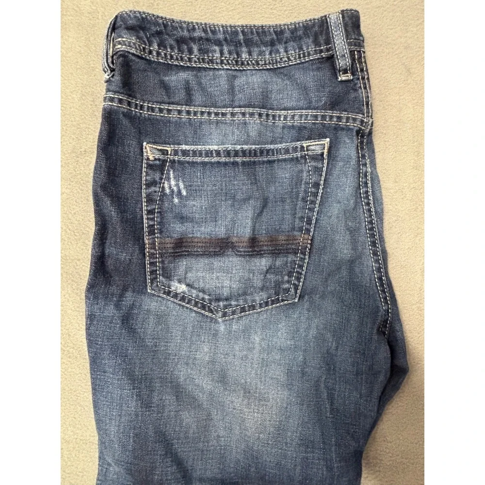 Buffalo David Bitton Driven Straight Fit Men's Jeans 36/30 Distressed Denim